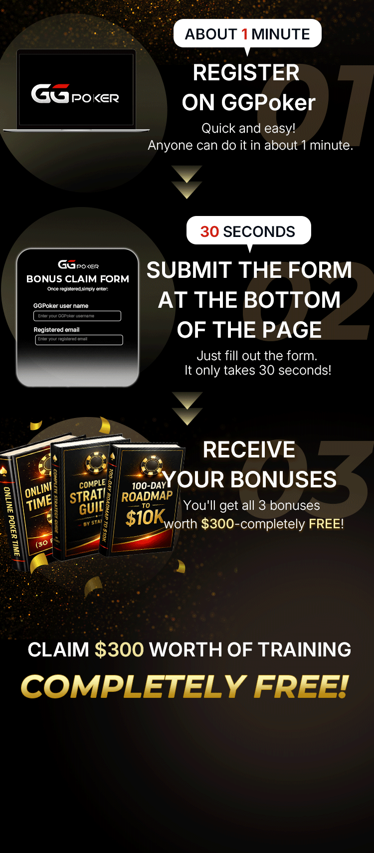 3 simple steps to get your bonuses
